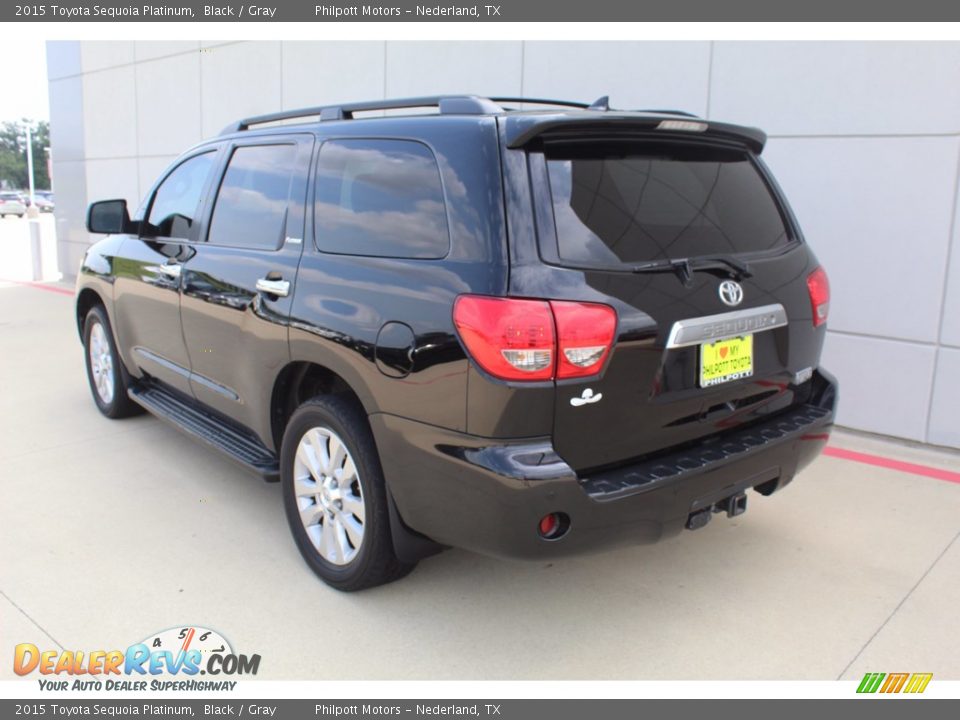 2015 Toyota Sequoia Platinum Black / Gray Photo #6