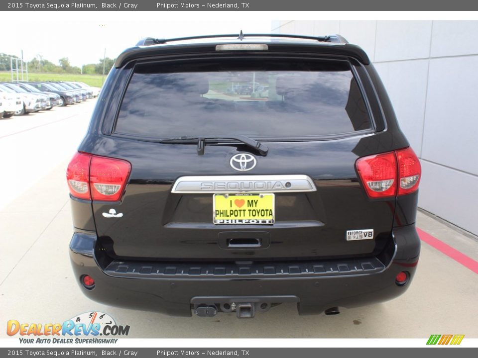 2015 Toyota Sequoia Platinum Black / Gray Photo #7