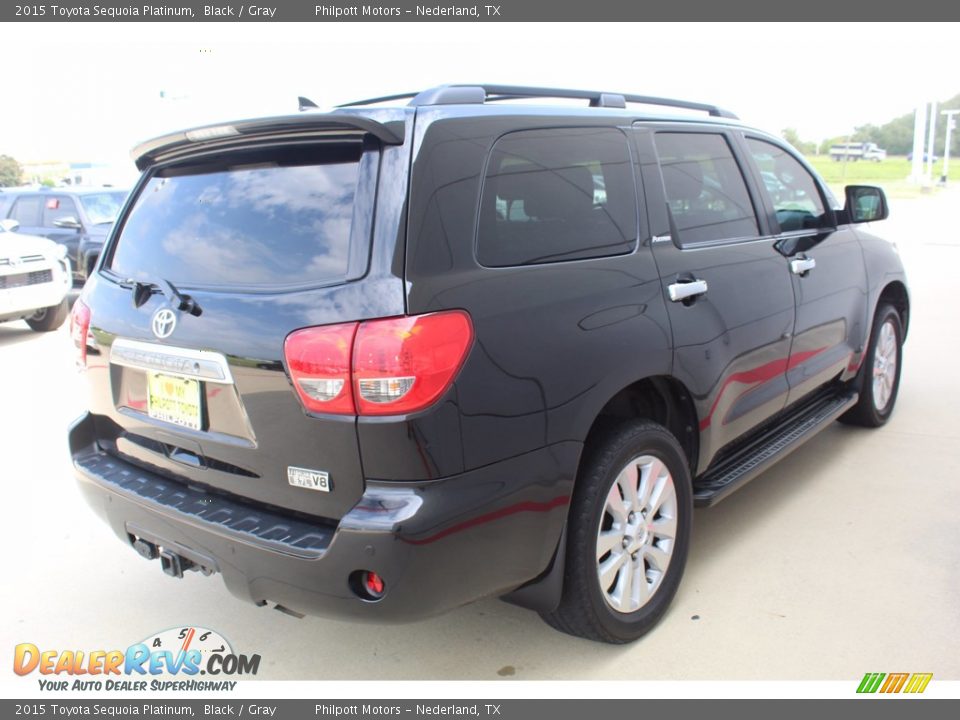 2015 Toyota Sequoia Platinum Black / Gray Photo #8