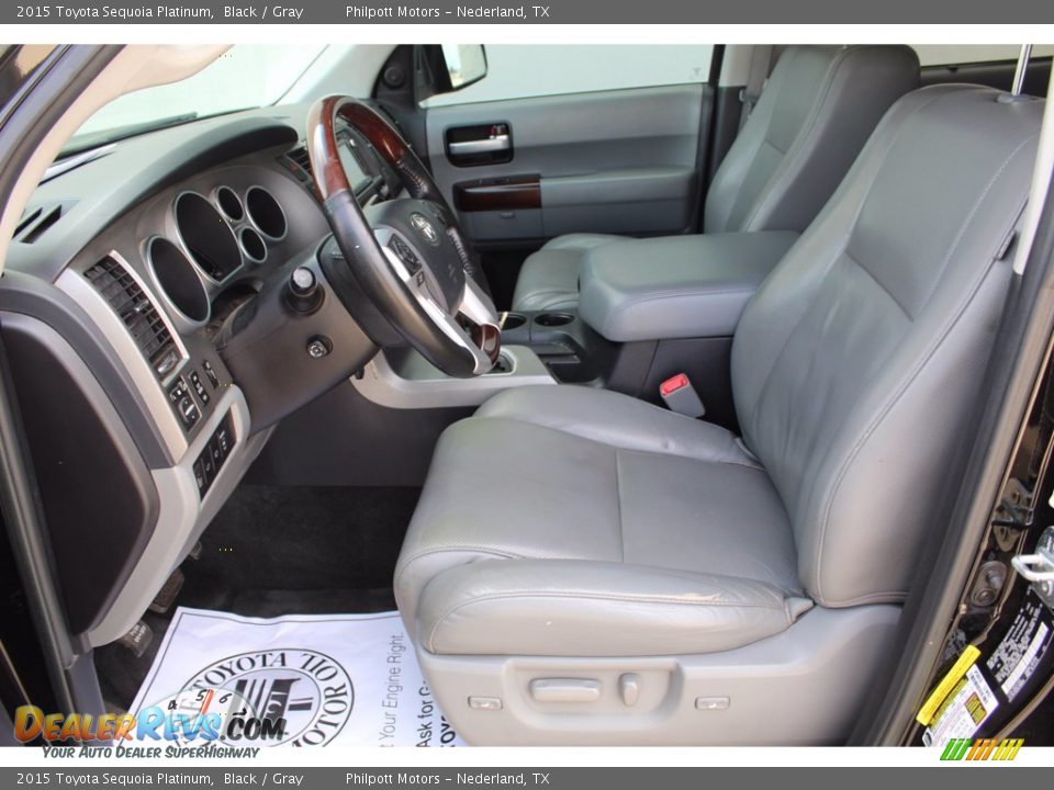 Front Seat of 2015 Toyota Sequoia Platinum Photo #10
