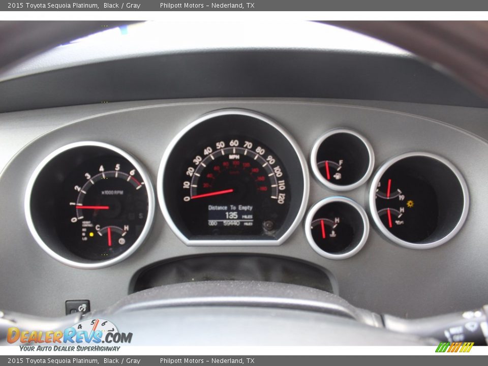 2015 Toyota Sequoia Platinum Gauges Photo #13