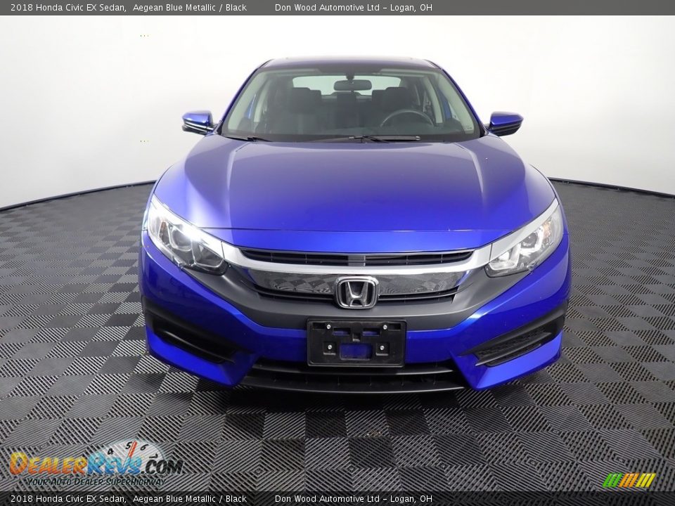 2018 Honda Civic EX Sedan Aegean Blue Metallic / Black Photo #6