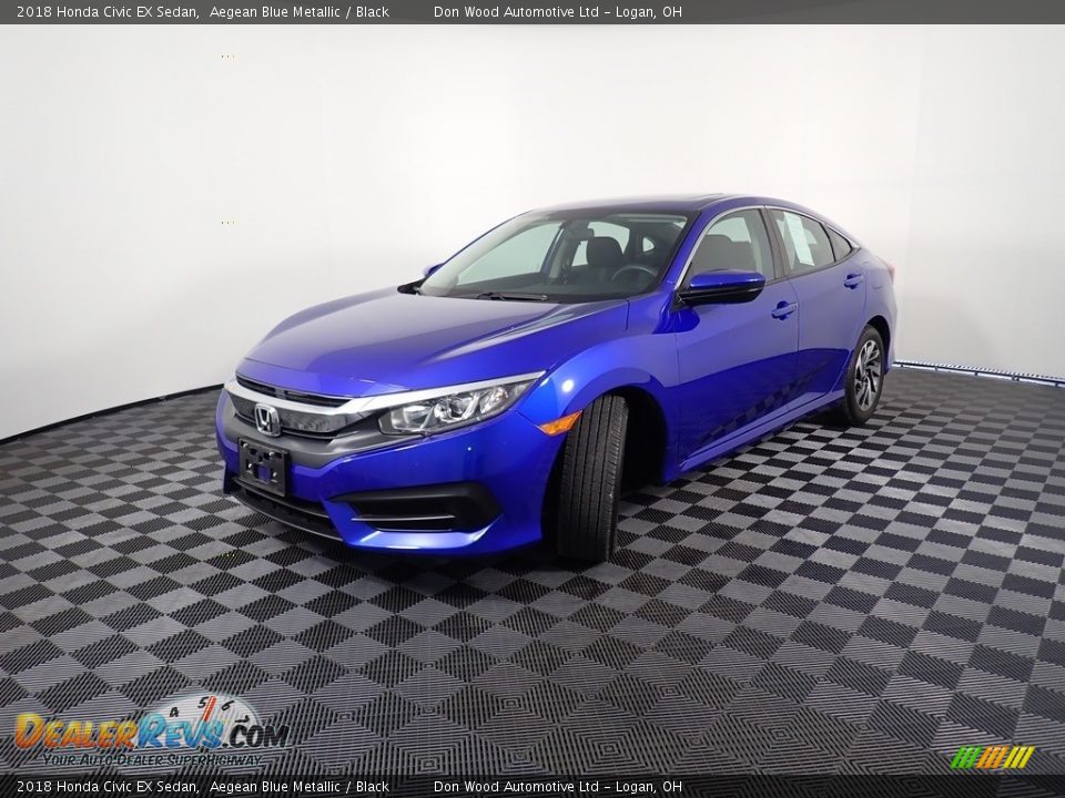 2018 Honda Civic EX Sedan Aegean Blue Metallic / Black Photo #9