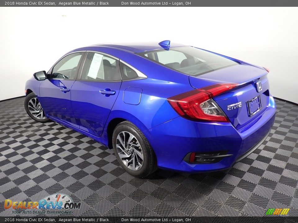 2018 Honda Civic EX Sedan Aegean Blue Metallic / Black Photo #12