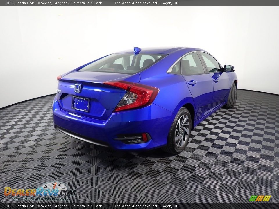 2018 Honda Civic EX Sedan Aegean Blue Metallic / Black Photo #16