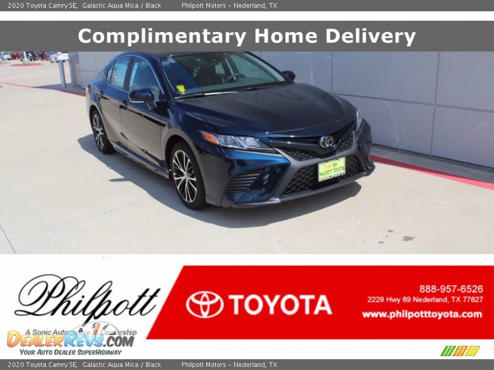 2020 Toyota Camry SE Galactic Aqua Mica / Black Photo #1