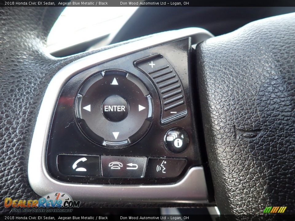 2018 Honda Civic EX Sedan Aegean Blue Metallic / Black Photo #24