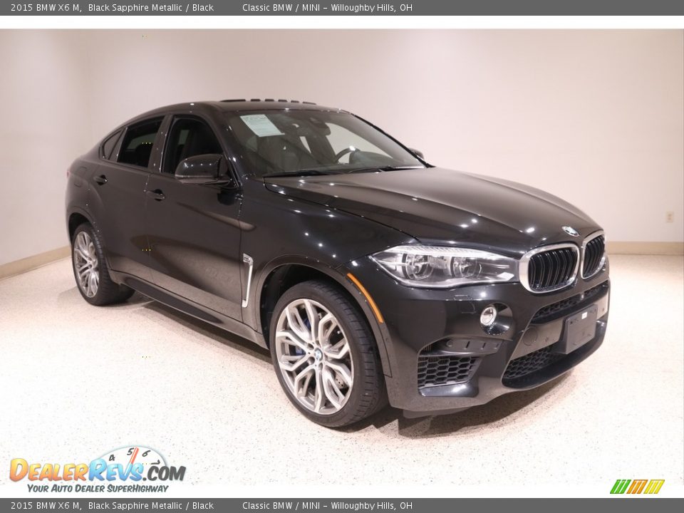2015 BMW X6 M Black Sapphire Metallic / Black Photo #1