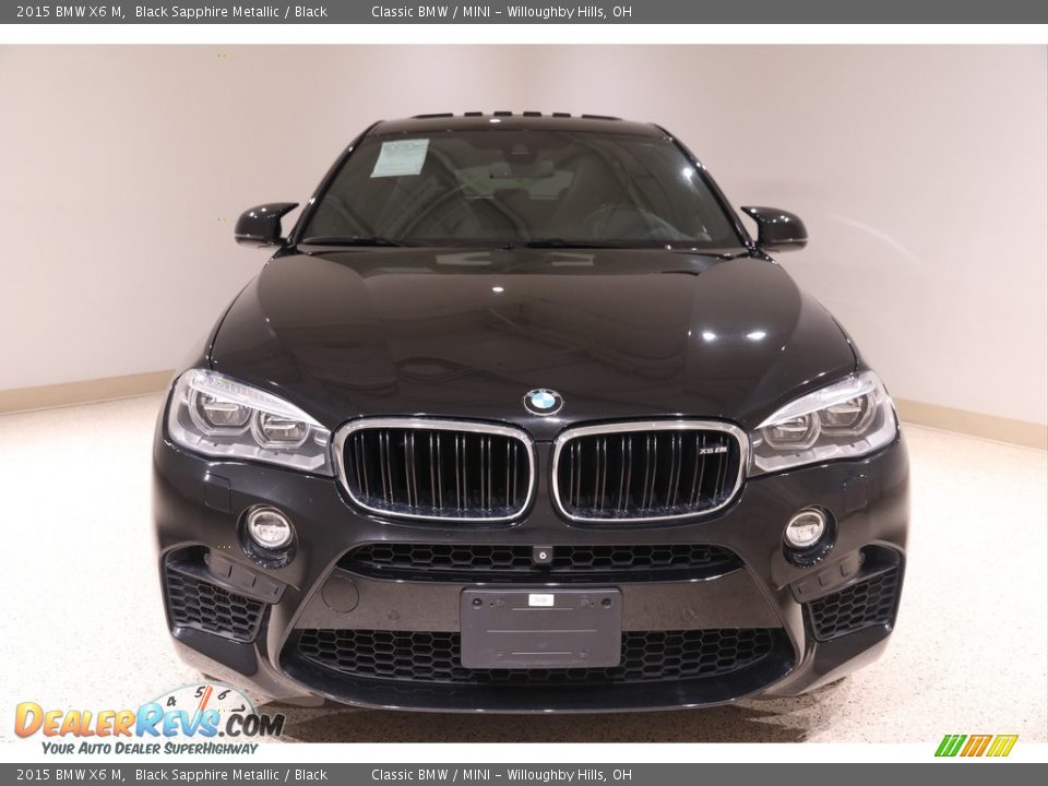 2015 BMW X6 M Black Sapphire Metallic / Black Photo #2
