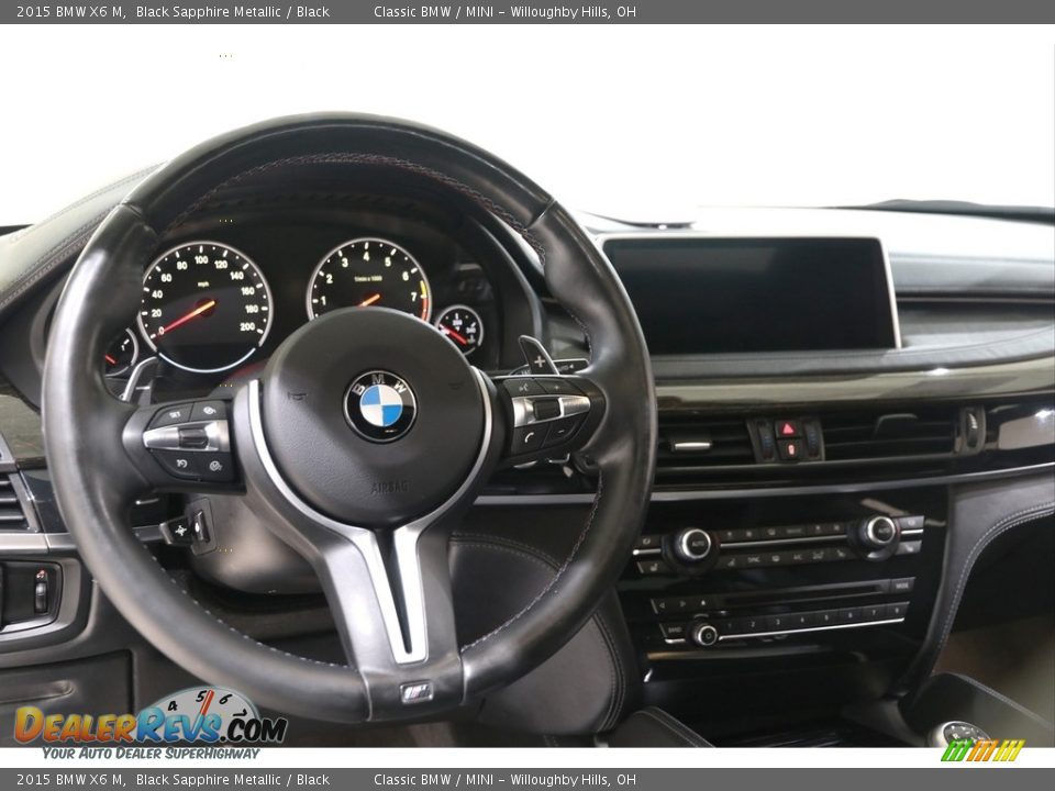 2015 BMW X6 M Black Sapphire Metallic / Black Photo #7