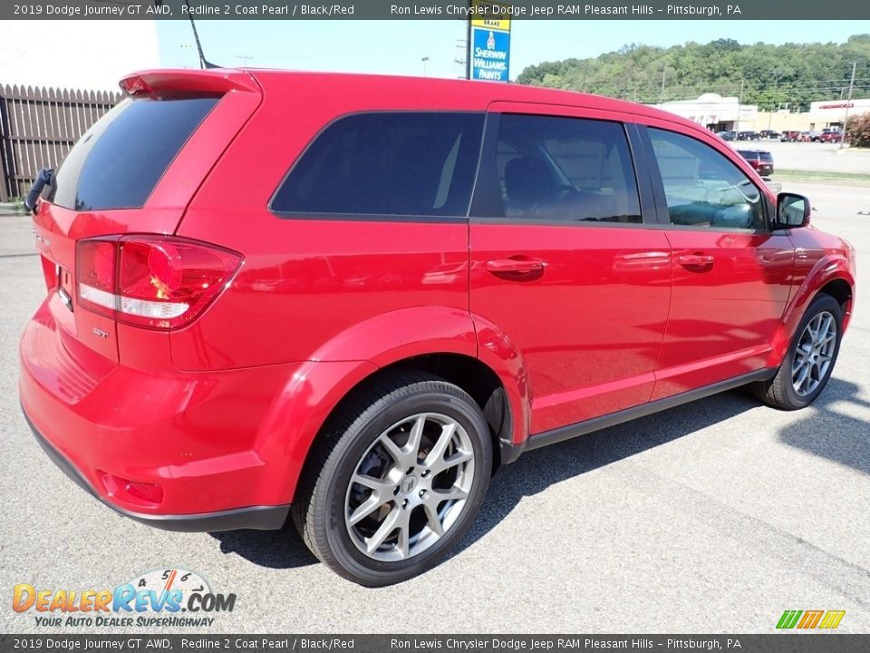 2019 Dodge Journey GT AWD Redline 2 Coat Pearl / Black/Red Photo #6