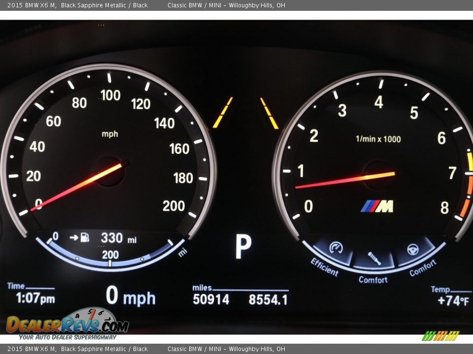 2015 BMW X6 M Black Sapphire Metallic / Black Photo #9