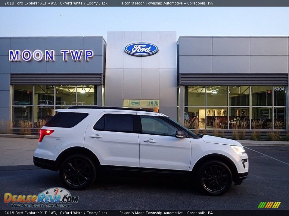 2018 Ford Explorer XLT 4WD Oxford White / Ebony Black Photo #1