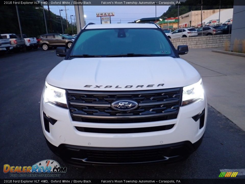 2018 Ford Explorer XLT 4WD Oxford White / Ebony Black Photo #8