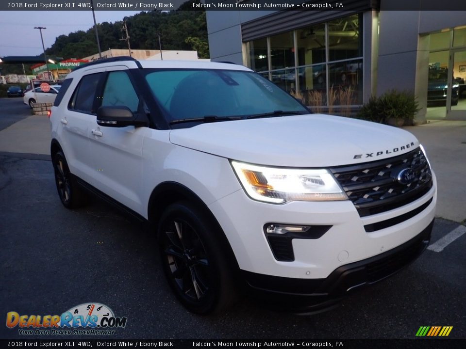 2018 Ford Explorer XLT 4WD Oxford White / Ebony Black Photo #9