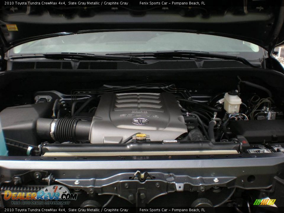 2010 Toyota Tundra CrewMax 4x4 Slate Gray Metallic / Graphite Gray Photo #34