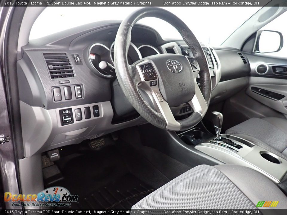 Front Seat of 2015 Toyota Tacoma TRD Sport Double Cab 4x4 Photo #31
