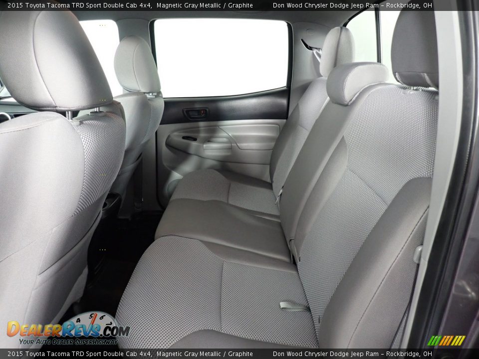 Rear Seat of 2015 Toyota Tacoma TRD Sport Double Cab 4x4 Photo #34