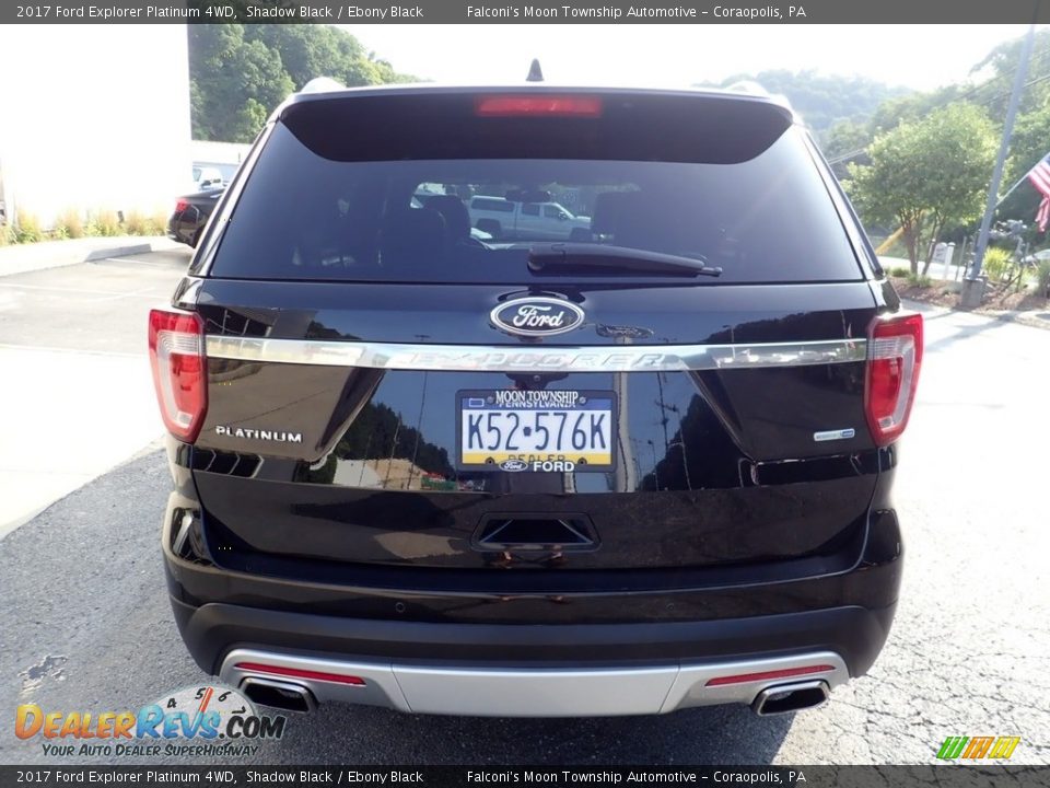 2017 Ford Explorer Platinum 4WD Shadow Black / Ebony Black Photo #3