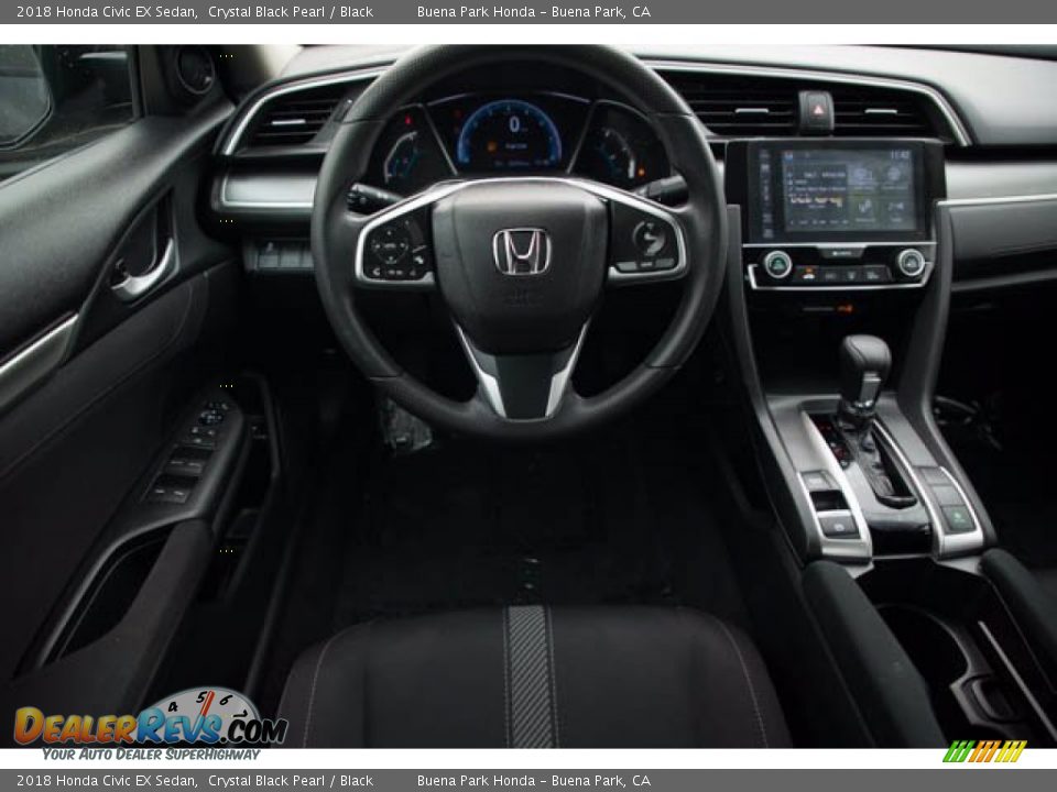 2018 Honda Civic EX Sedan Crystal Black Pearl / Black Photo #5