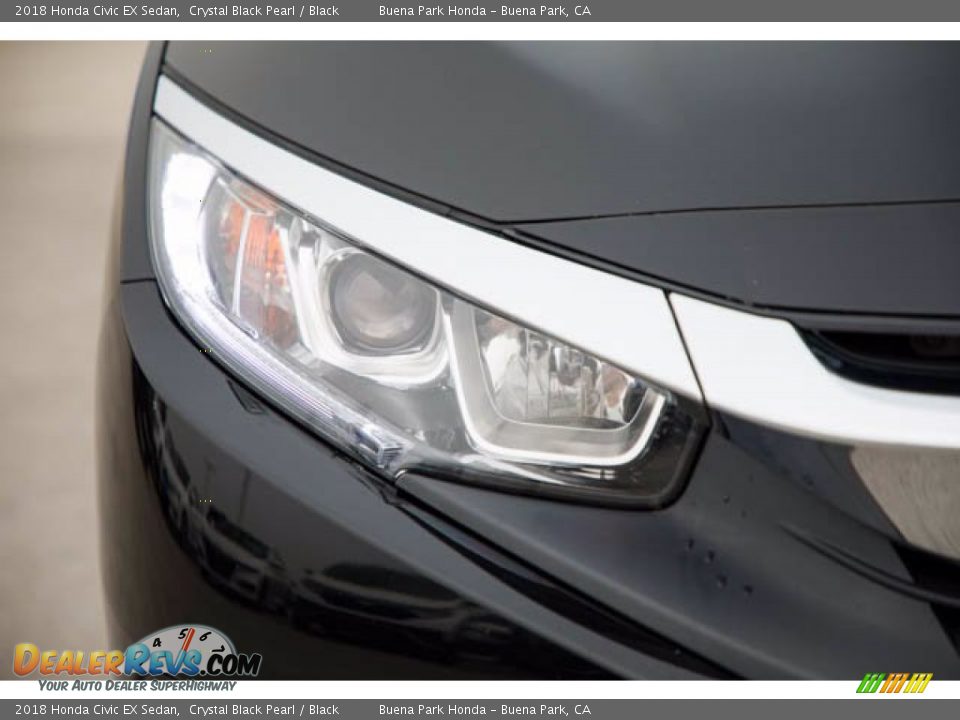 2018 Honda Civic EX Sedan Crystal Black Pearl / Black Photo #8