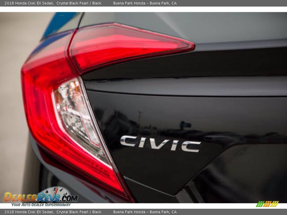 2018 Honda Civic EX Sedan Crystal Black Pearl / Black Photo #12