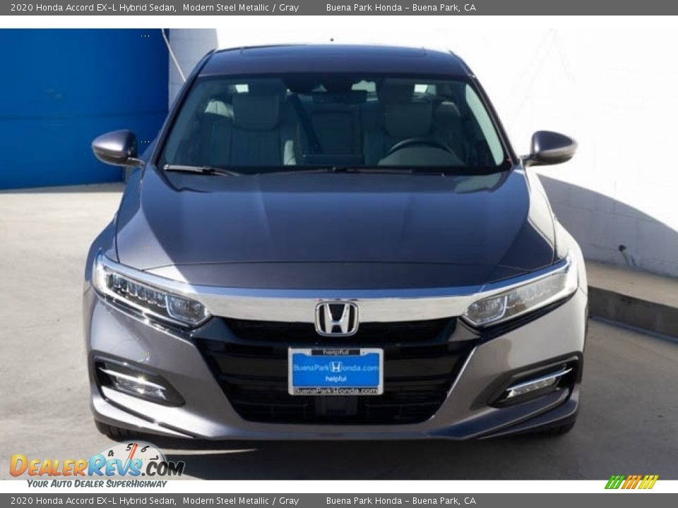 2020 Honda Accord EX-L Hybrid Sedan Modern Steel Metallic / Gray Photo #3