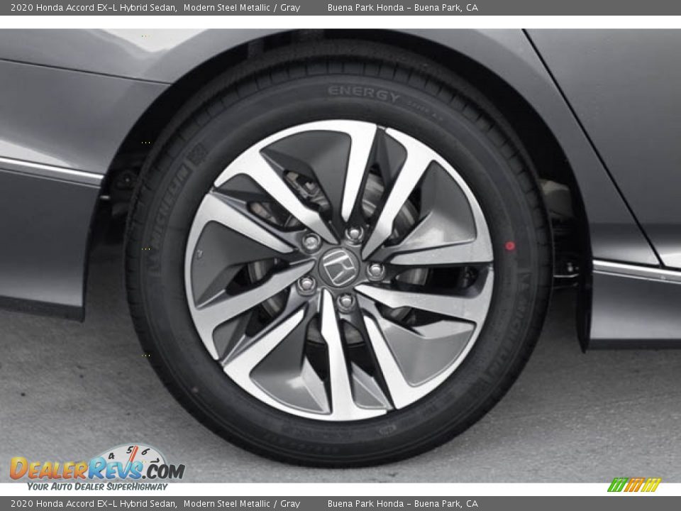 2020 Honda Accord EX-L Hybrid Sedan Modern Steel Metallic / Gray Photo #12