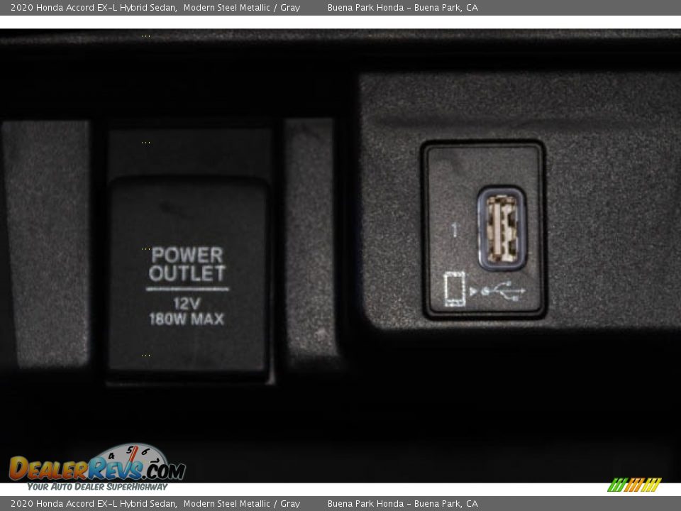 2020 Honda Accord EX-L Hybrid Sedan Modern Steel Metallic / Gray Photo #23