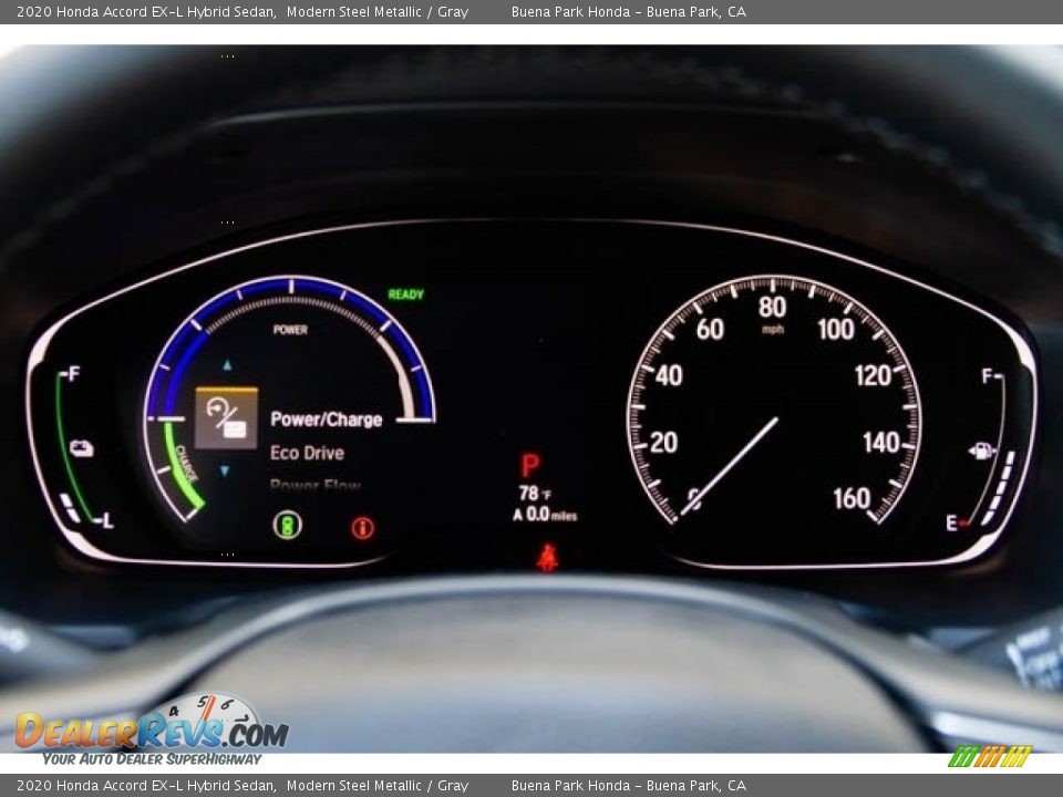 2020 Honda Accord EX-L Hybrid Sedan Modern Steel Metallic / Gray Photo #32