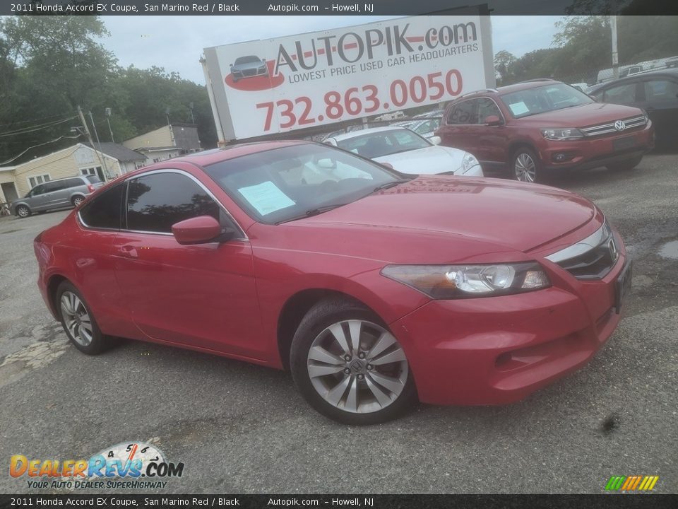 2011 Honda Accord EX Coupe San Marino Red / Black Photo #1