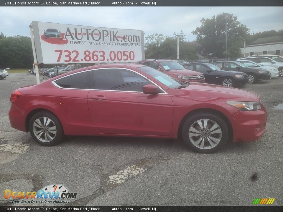 2011 Honda Accord EX Coupe San Marino Red / Black Photo #2