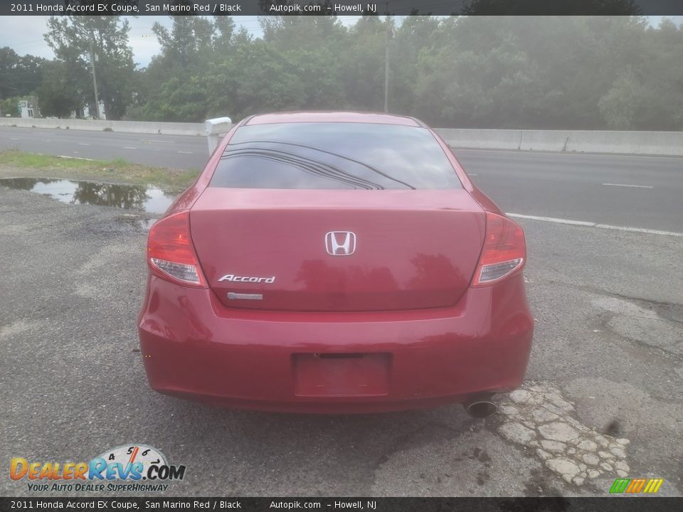 2011 Honda Accord EX Coupe San Marino Red / Black Photo #4