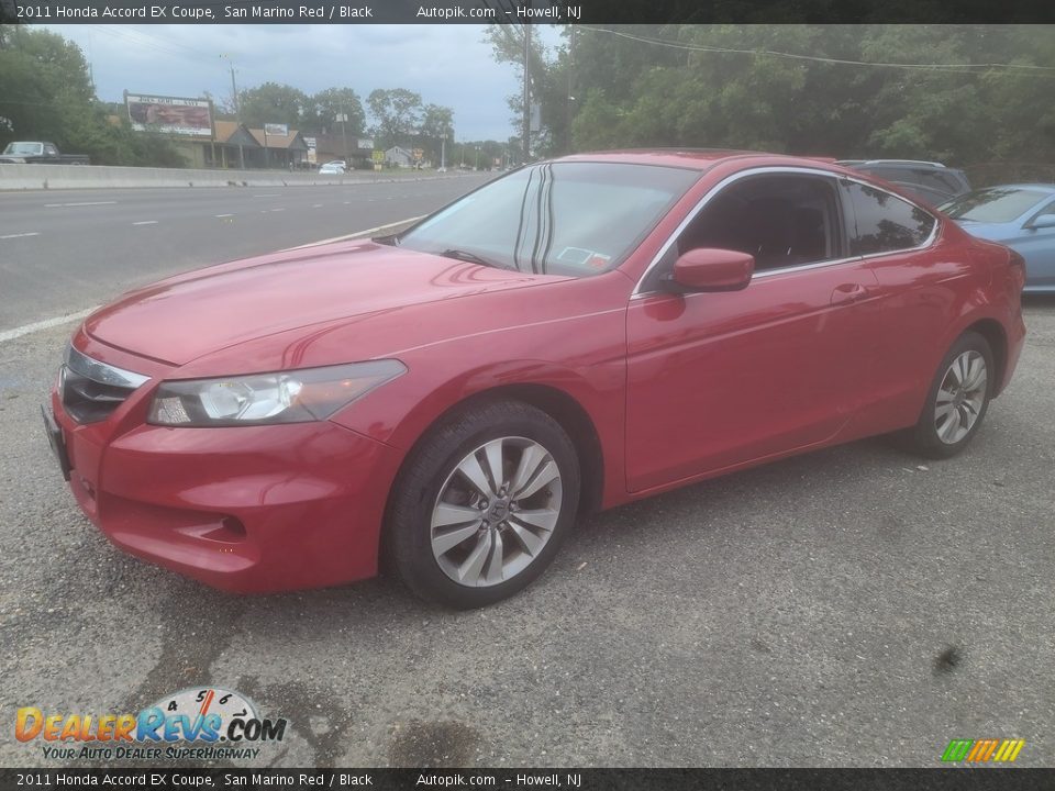 2011 Honda Accord EX Coupe San Marino Red / Black Photo #6