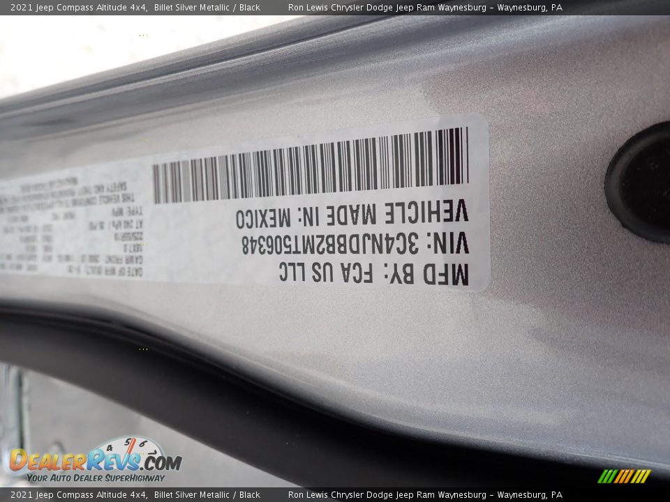 2021 Jeep Compass Altitude 4x4 Billet Silver Metallic / Black Photo #15