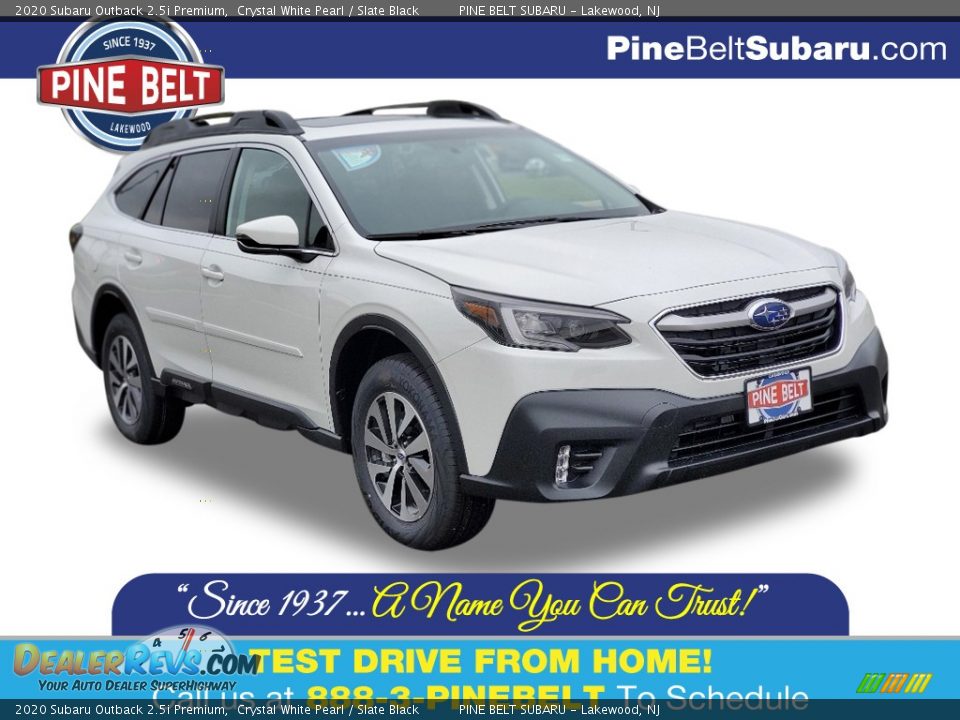 2020 Subaru Outback 2.5i Premium Crystal White Pearl / Slate Black Photo #1