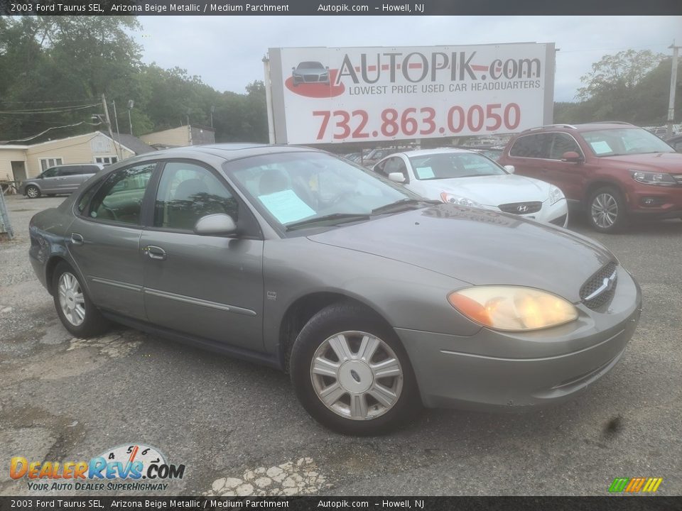 2003 Ford Taurus SEL Arizona Beige Metallic / Medium Parchment Photo #1