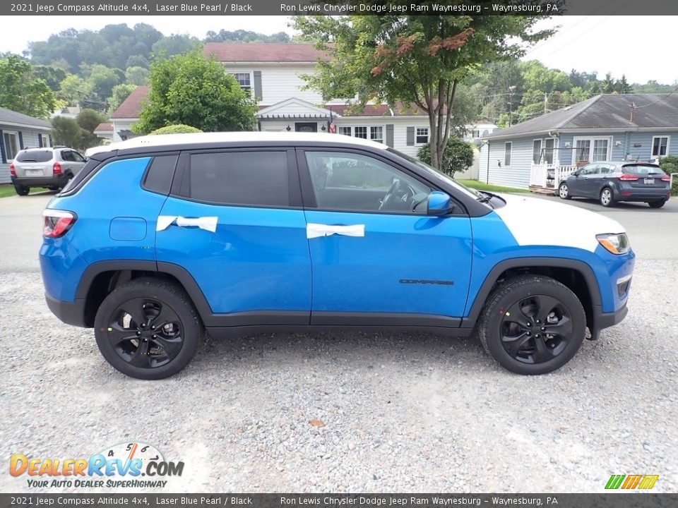 2021 Jeep Compass Altitude 4x4 Laser Blue Pearl / Black Photo #7