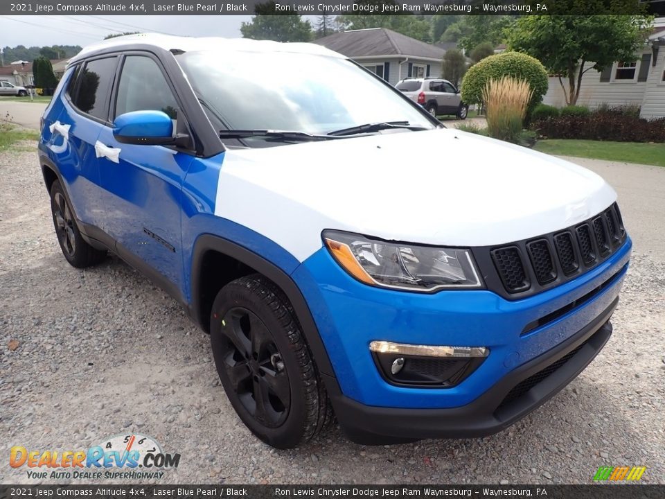 2021 Jeep Compass Altitude 4x4 Laser Blue Pearl / Black Photo #8