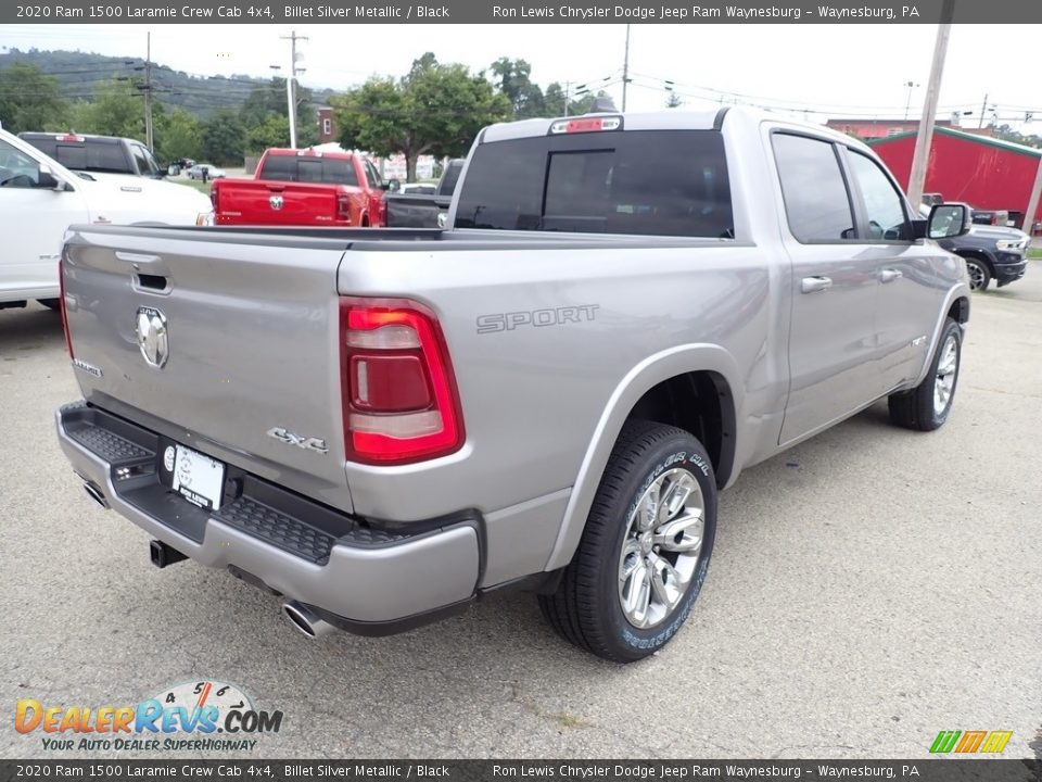 2020 Ram 1500 Laramie Crew Cab 4x4 Billet Silver Metallic / Black Photo #6