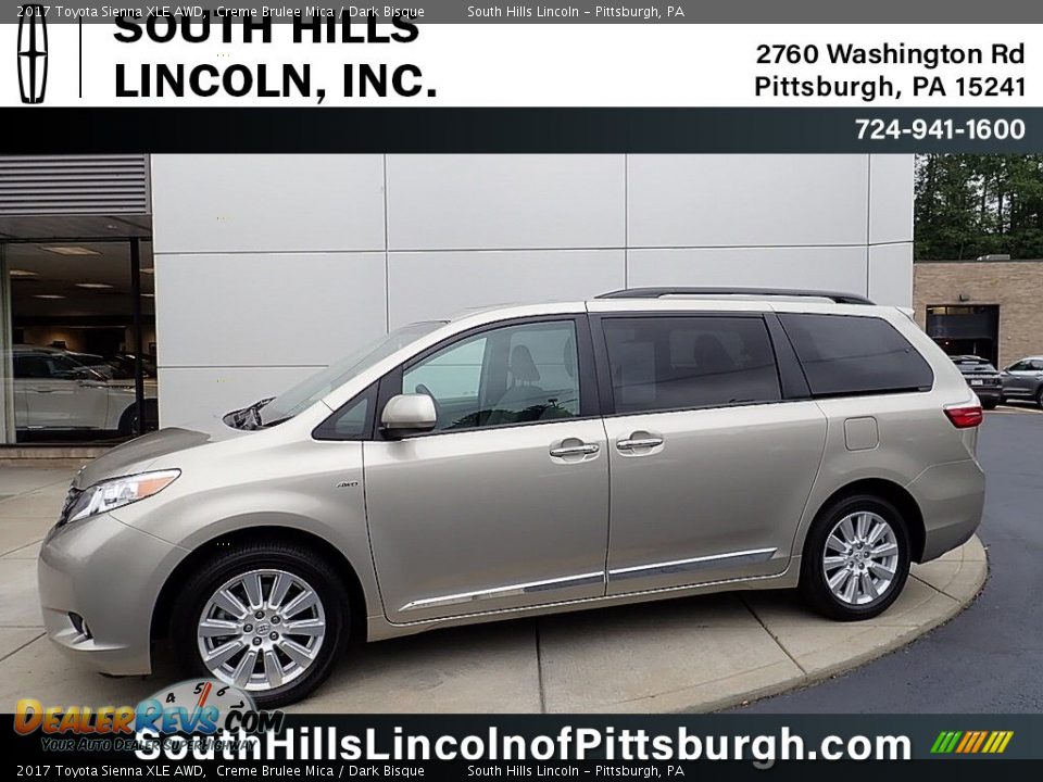 2017 Toyota Sienna XLE AWD Creme Brulee Mica / Dark Bisque Photo #1