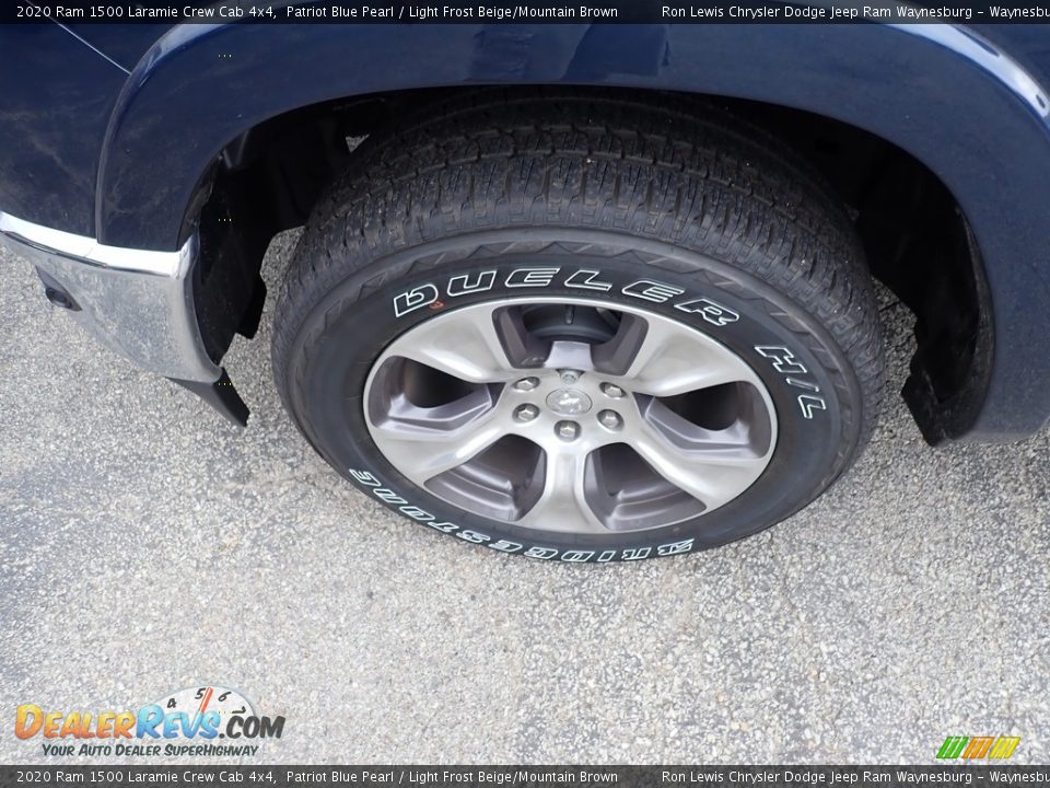 2020 Ram 1500 Laramie Crew Cab 4x4 Patriot Blue Pearl / Light Frost Beige/Mountain Brown Photo #2