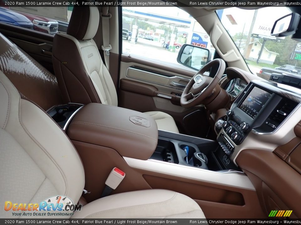 2020 Ram 1500 Laramie Crew Cab 4x4 Patriot Blue Pearl / Light Frost Beige/Mountain Brown Photo #9