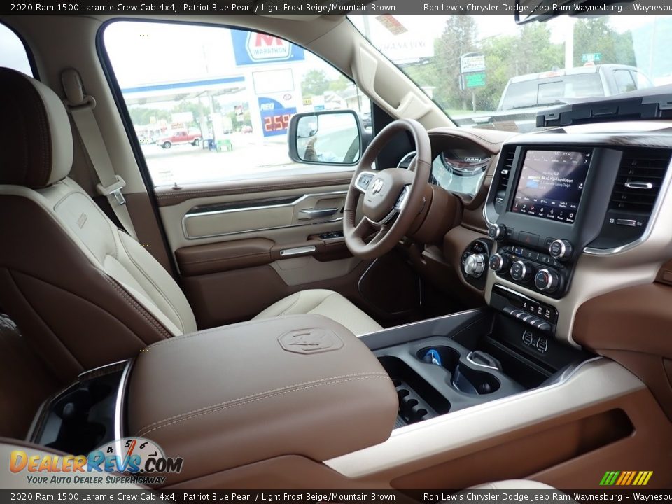 2020 Ram 1500 Laramie Crew Cab 4x4 Patriot Blue Pearl / Light Frost Beige/Mountain Brown Photo #10