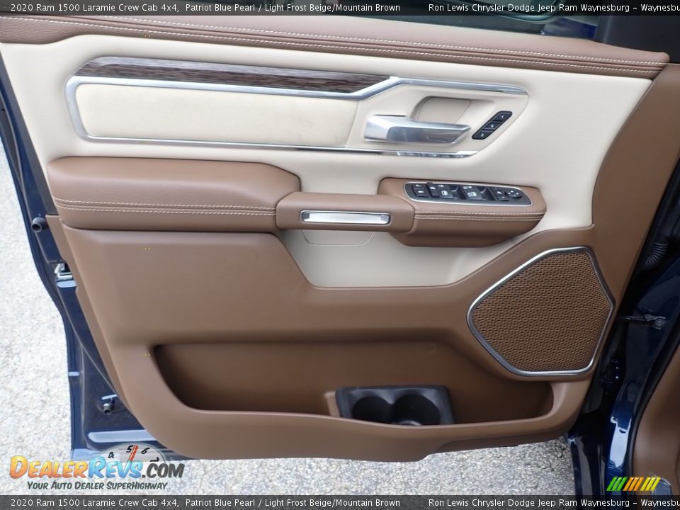 2020 Ram 1500 Laramie Crew Cab 4x4 Patriot Blue Pearl / Light Frost Beige/Mountain Brown Photo #13
