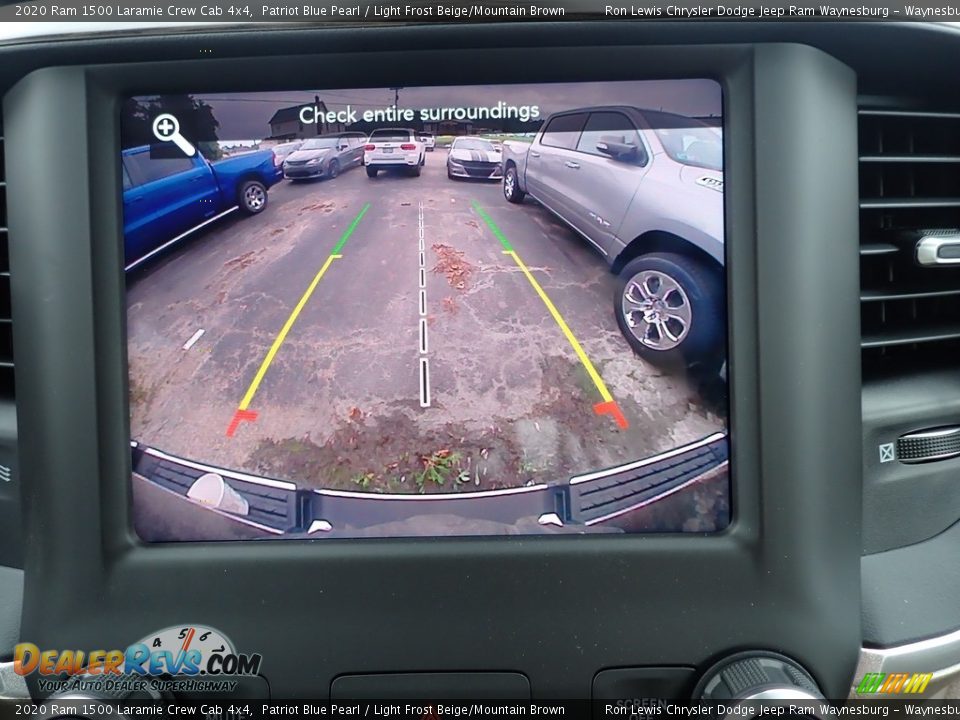 2020 Ram 1500 Laramie Crew Cab 4x4 Patriot Blue Pearl / Light Frost Beige/Mountain Brown Photo #16