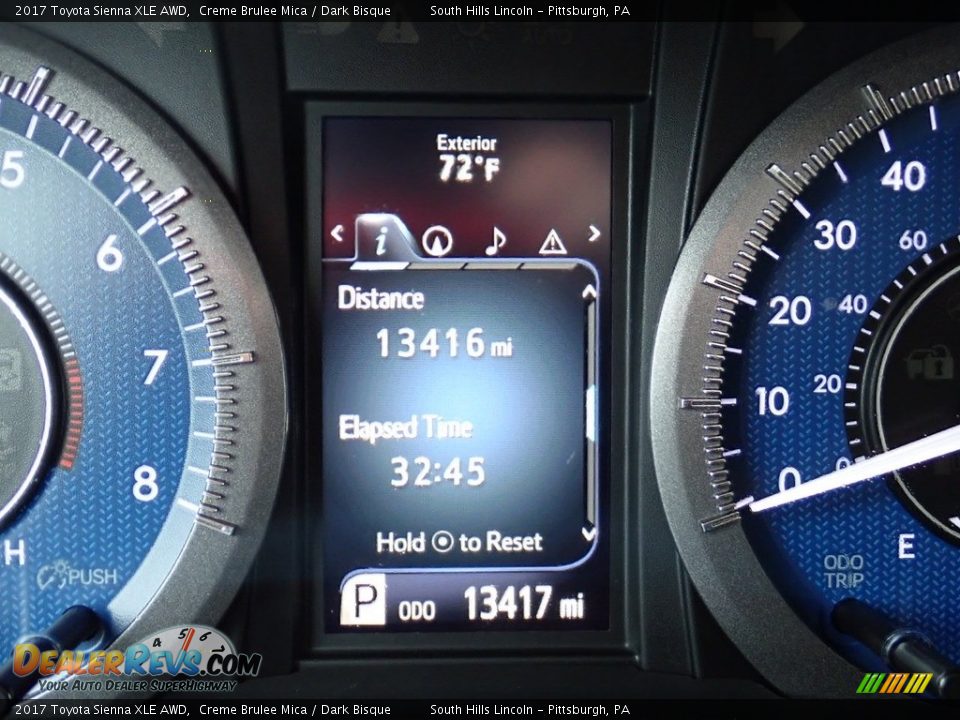 2017 Toyota Sienna XLE AWD Creme Brulee Mica / Dark Bisque Photo #24