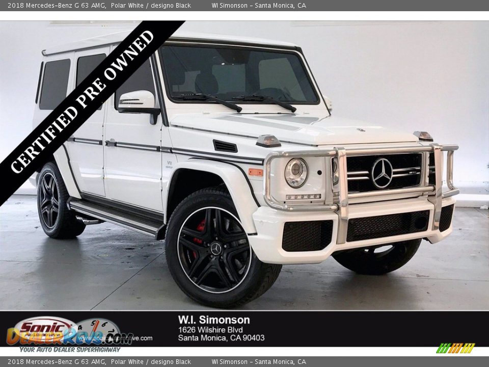 2018 Mercedes-Benz G 63 AMG Polar White / designo Black Photo #1