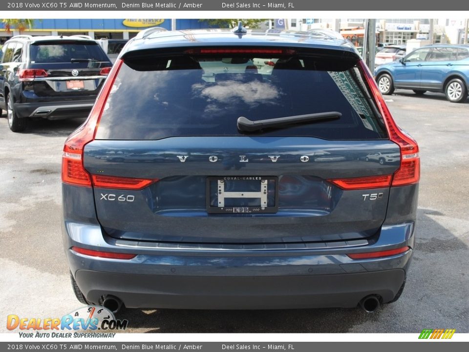 2018 Volvo XC60 T5 AWD Momentum Denim Blue Metallic / Amber Photo #8