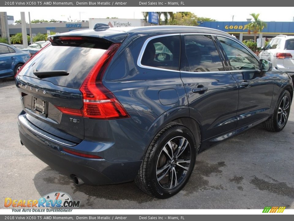 2018 Volvo XC60 T5 AWD Momentum Denim Blue Metallic / Amber Photo #9